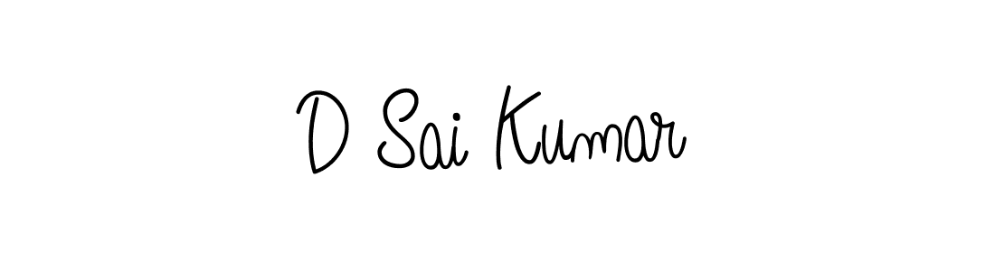 Use a signature maker to create a handwritten signature online. With this signature software, you can design (Angelique-Rose-font-FFP) your own signature for name D Sai Kumar. D Sai Kumar signature style 5 images and pictures png