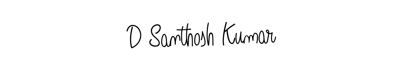 Design your own signature with our free online signature maker. With this signature software, you can create a handwritten (Angelique-Rose-font-FFP) signature for name D Santhosh Kumar. D Santhosh Kumar signature style 5 images and pictures png