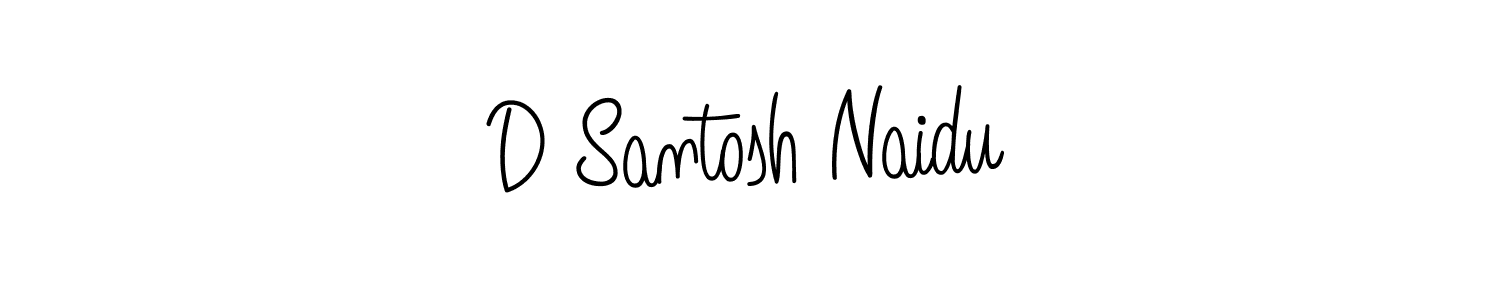 Use a signature maker to create a handwritten signature online. With this signature software, you can design (Angelique-Rose-font-FFP) your own signature for name D Santosh Naidu. D Santosh Naidu signature style 5 images and pictures png