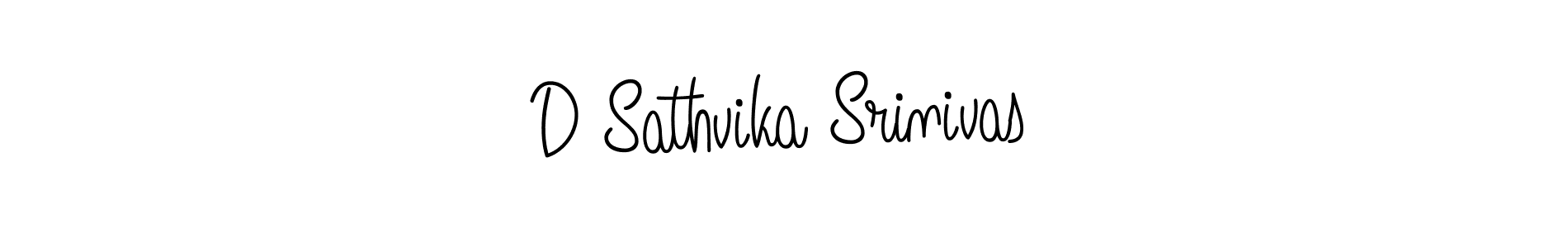 Design your own signature with our free online signature maker. With this signature software, you can create a handwritten (Angelique-Rose-font-FFP) signature for name D Sathvika Srinivas. D Sathvika Srinivas signature style 5 images and pictures png