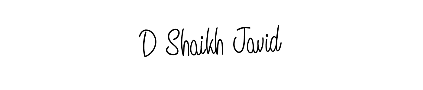 D Shaikh Javid stylish signature style. Best Handwritten Sign (Angelique-Rose-font-FFP) for my name. Handwritten Signature Collection Ideas for my name D Shaikh Javid. D Shaikh Javid signature style 5 images and pictures png