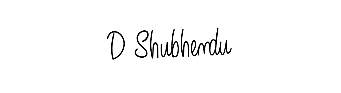 The best way (Angelique-Rose-font-FFP) to make a short signature is to pick only two or three words in your name. The name D Shubhendu include a total of six letters. For converting this name. D Shubhendu signature style 5 images and pictures png