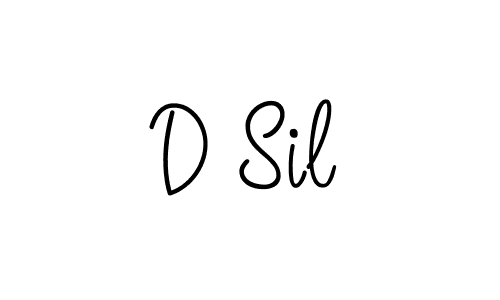 Make a beautiful signature design for name D Sil. With this signature (Angelique-Rose-font-FFP) style, you can create a handwritten signature for free. D Sil signature style 5 images and pictures png