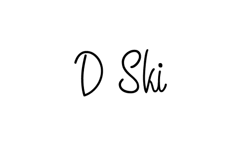 Make a beautiful signature design for name D Ski. With this signature (Angelique-Rose-font-FFP) style, you can create a handwritten signature for free. D Ski signature style 5 images and pictures png