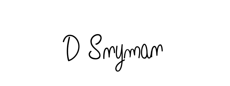 The best way (Angelique-Rose-font-FFP) to make a short signature is to pick only two or three words in your name. The name D Snyman include a total of six letters. For converting this name. D Snyman signature style 5 images and pictures png