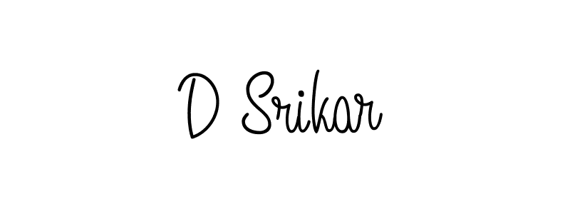 Make a beautiful signature design for name D Srikar. With this signature (Angelique-Rose-font-FFP) style, you can create a handwritten signature for free. D Srikar signature style 5 images and pictures png