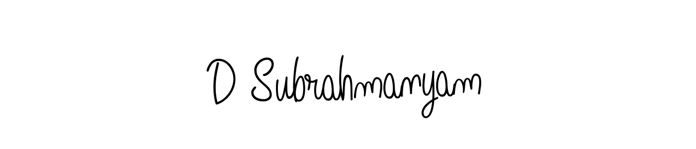 How to make D Subrahmanyam signature? Angelique-Rose-font-FFP is a professional autograph style. Create handwritten signature for D Subrahmanyam name. D Subrahmanyam signature style 5 images and pictures png