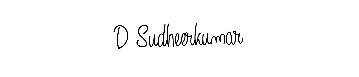 Create a beautiful signature design for name D Sudheerkumar. With this signature (Angelique-Rose-font-FFP) fonts, you can make a handwritten signature for free. D Sudheerkumar signature style 5 images and pictures png