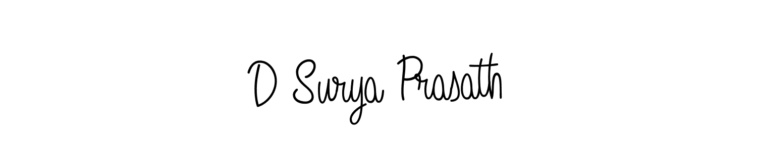 Design your own signature with our free online signature maker. With this signature software, you can create a handwritten (Angelique-Rose-font-FFP) signature for name D Surya Prasath. D Surya Prasath signature style 5 images and pictures png