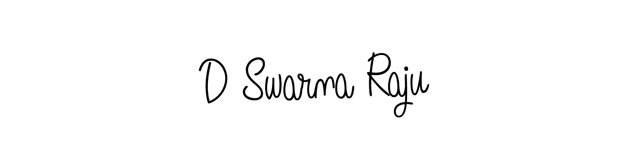 D Swarna Raju stylish signature style. Best Handwritten Sign (Angelique-Rose-font-FFP) for my name. Handwritten Signature Collection Ideas for my name D Swarna Raju. D Swarna Raju signature style 5 images and pictures png