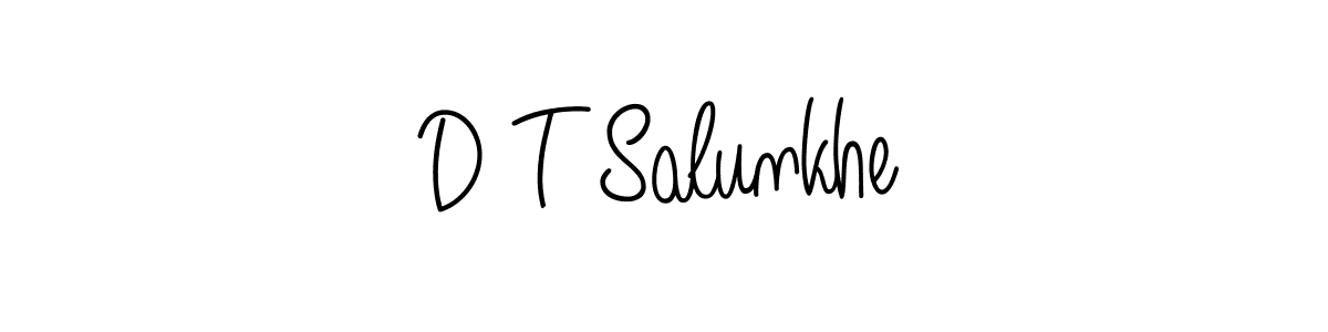Use a signature maker to create a handwritten signature online. With this signature software, you can design (Angelique-Rose-font-FFP) your own signature for name D T Salunkhe. D T Salunkhe signature style 5 images and pictures png