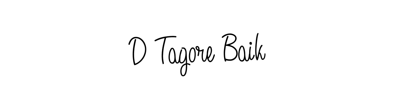 Design your own signature with our free online signature maker. With this signature software, you can create a handwritten (Angelique-Rose-font-FFP) signature for name D Tagore Baik. D Tagore Baik signature style 5 images and pictures png