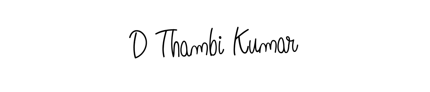 Use a signature maker to create a handwritten signature online. With this signature software, you can design (Angelique-Rose-font-FFP) your own signature for name D Thambi Kumar. D Thambi Kumar signature style 5 images and pictures png