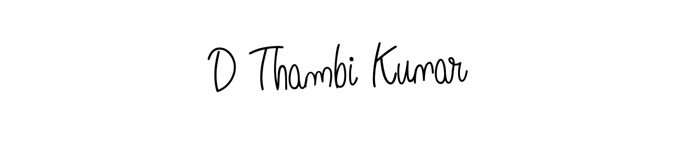 Design your own signature with our free online signature maker. With this signature software, you can create a handwritten (Angelique-Rose-font-FFP) signature for name D Thambi Kunar. D Thambi Kunar signature style 5 images and pictures png