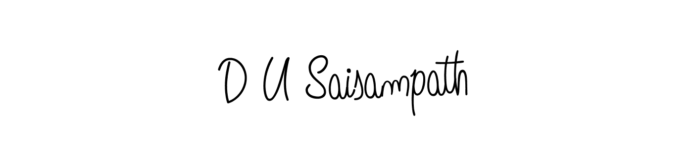 Also we have D U Saisampath name is the best signature style. Create professional handwritten signature collection using Angelique-Rose-font-FFP autograph style. D U Saisampath signature style 5 images and pictures png