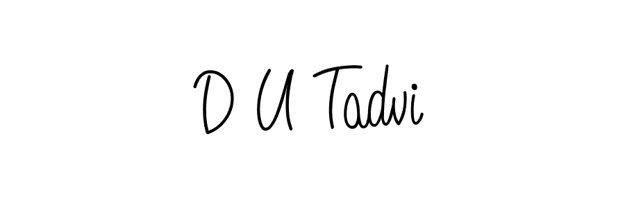 Use a signature maker to create a handwritten signature online. With this signature software, you can design (Angelique-Rose-font-FFP) your own signature for name D U Tadvi. D U Tadvi signature style 5 images and pictures png