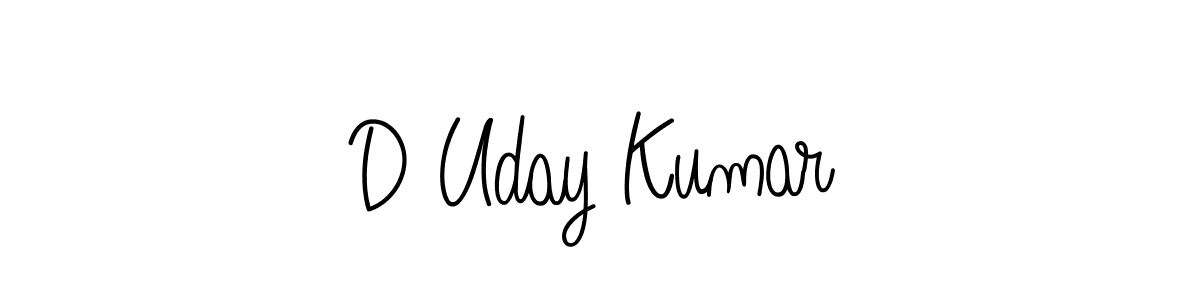 Also we have D Uday Kumar name is the best signature style. Create professional handwritten signature collection using Angelique-Rose-font-FFP autograph style. D Uday Kumar signature style 5 images and pictures png