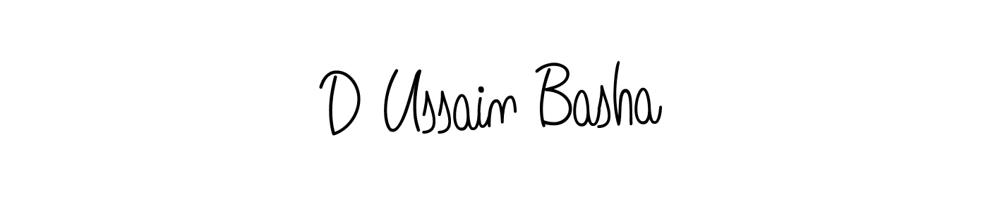 Design your own signature with our free online signature maker. With this signature software, you can create a handwritten (Angelique-Rose-font-FFP) signature for name D Ussain Basha. D Ussain Basha signature style 5 images and pictures png