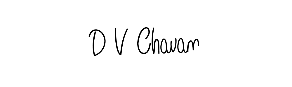 Design your own signature with our free online signature maker. With this signature software, you can create a handwritten (Angelique-Rose-font-FFP) signature for name D V Chavan. D V Chavan signature style 5 images and pictures png