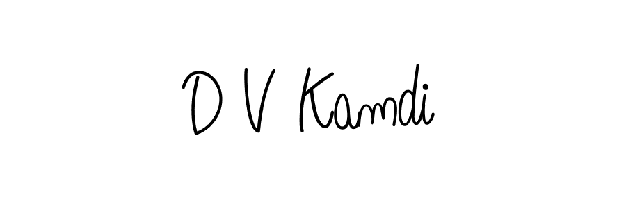 Use a signature maker to create a handwritten signature online. With this signature software, you can design (Angelique-Rose-font-FFP) your own signature for name D V Kamdi. D V Kamdi signature style 5 images and pictures png