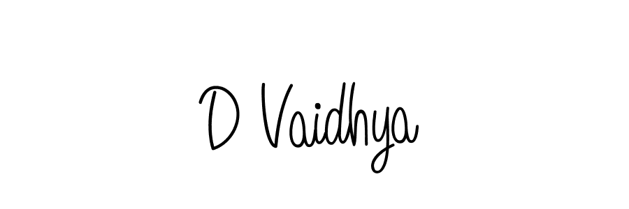 How to make D Vaidhya signature? Angelique-Rose-font-FFP is a professional autograph style. Create handwritten signature for D Vaidhya name. D Vaidhya signature style 5 images and pictures png
