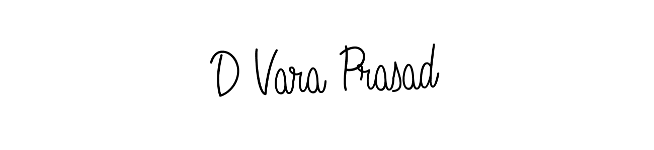 The best way (Angelique-Rose-font-FFP) to make a short signature is to pick only two or three words in your name. The name D Vara Prasad include a total of six letters. For converting this name. D Vara Prasad signature style 5 images and pictures png
