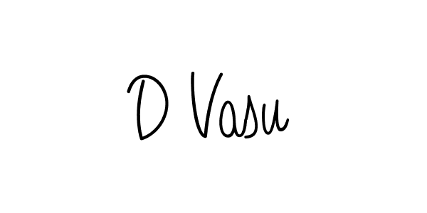 Design your own signature with our free online signature maker. With this signature software, you can create a handwritten (Angelique-Rose-font-FFP) signature for name D Vasu. D Vasu signature style 5 images and pictures png