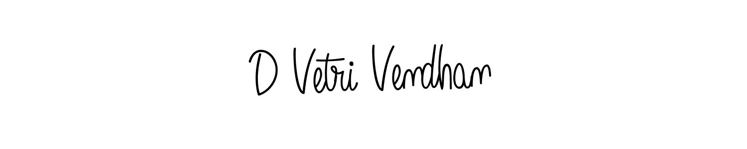 How to make D Vetri Vendhan name signature. Use Angelique-Rose-font-FFP style for creating short signs online. This is the latest handwritten sign. D Vetri Vendhan signature style 5 images and pictures png