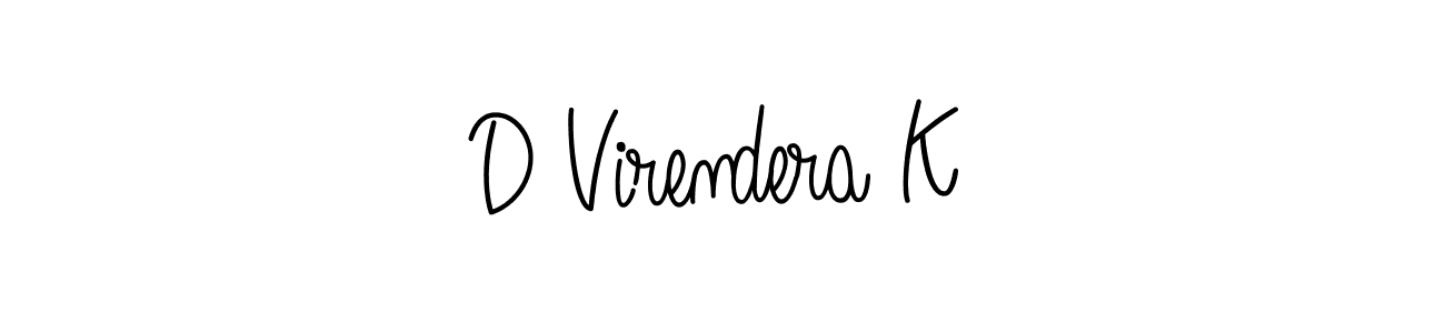 You should practise on your own different ways (Angelique-Rose-font-FFP) to write your name (D Virendera K) in signature. don't let someone else do it for you. D Virendera K signature style 5 images and pictures png