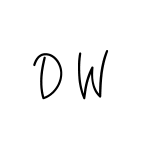 How to make D W name signature. Use Angelique-Rose-font-FFP style for creating short signs online. This is the latest handwritten sign. D W signature style 5 images and pictures png