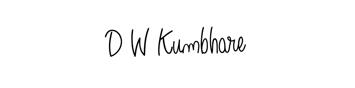 It looks lik you need a new signature style for name D W Kumbhare. Design unique handwritten (Angelique-Rose-font-FFP) signature with our free signature maker in just a few clicks. D W Kumbhare signature style 5 images and pictures png