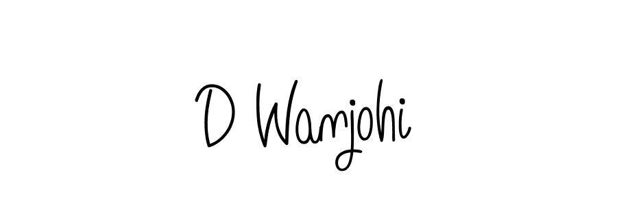 if you are searching for the best signature style for your name D Wanjohi. so please give up your signature search. here we have designed multiple signature styles  using Angelique-Rose-font-FFP. D Wanjohi signature style 5 images and pictures png