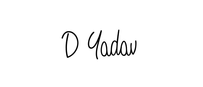 You should practise on your own different ways (Angelique-Rose-font-FFP) to write your name (D Yadav) in signature. don't let someone else do it for you. D Yadav signature style 5 images and pictures png