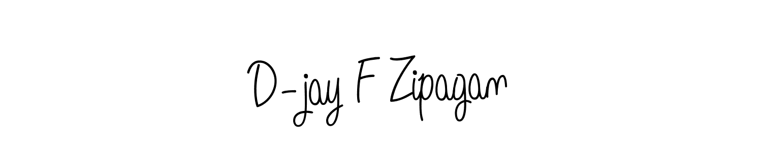 Make a beautiful signature design for name D-jay F Zipagan. With this signature (Angelique-Rose-font-FFP) style, you can create a handwritten signature for free. D-jay F Zipagan signature style 5 images and pictures png