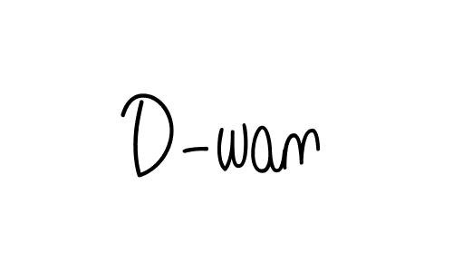 Design your own signature with our free online signature maker. With this signature software, you can create a handwritten (Angelique-Rose-font-FFP) signature for name D-wan. D-wan signature style 5 images and pictures png