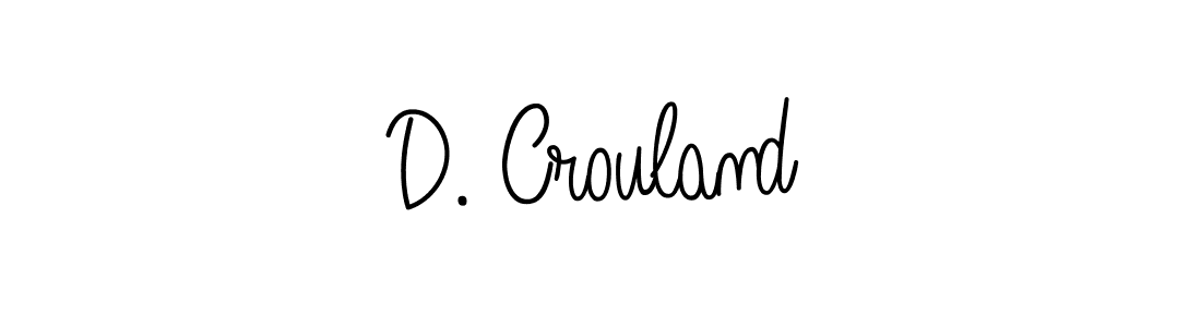 Use a signature maker to create a handwritten signature online. With this signature software, you can design (Angelique-Rose-font-FFP) your own signature for name D. Crouland. D. Crouland signature style 5 images and pictures png