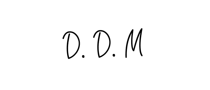 Make a beautiful signature design for name D. D. M. With this signature (Angelique-Rose-font-FFP) style, you can create a handwritten signature for free. D. D. M signature style 5 images and pictures png