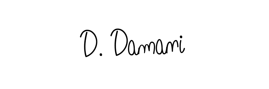 The best way (Angelique-Rose-font-FFP) to make a short signature is to pick only two or three words in your name. The name D. Damani include a total of six letters. For converting this name. D. Damani signature style 5 images and pictures png