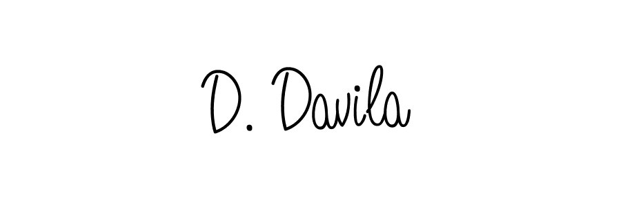 You should practise on your own different ways (Angelique-Rose-font-FFP) to write your name (D. Davila) in signature. don't let someone else do it for you. D. Davila signature style 5 images and pictures png