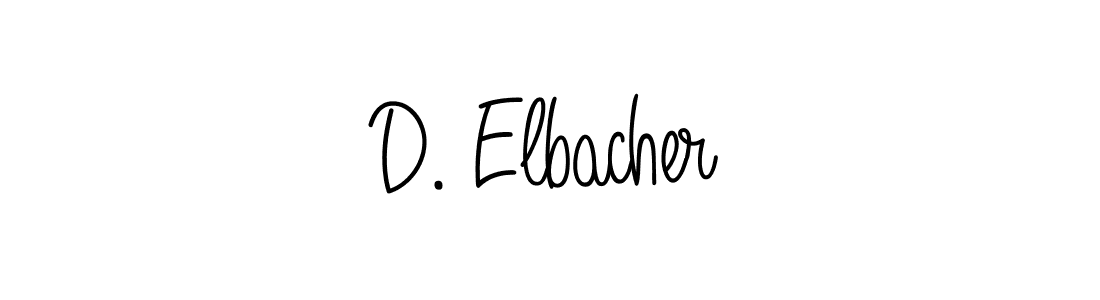 D. Elbacher stylish signature style. Best Handwritten Sign (Angelique-Rose-font-FFP) for my name. Handwritten Signature Collection Ideas for my name D. Elbacher. D. Elbacher signature style 5 images and pictures png