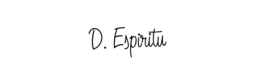 Also we have D. Espiritu name is the best signature style. Create professional handwritten signature collection using Angelique-Rose-font-FFP autograph style. D. Espiritu signature style 5 images and pictures png