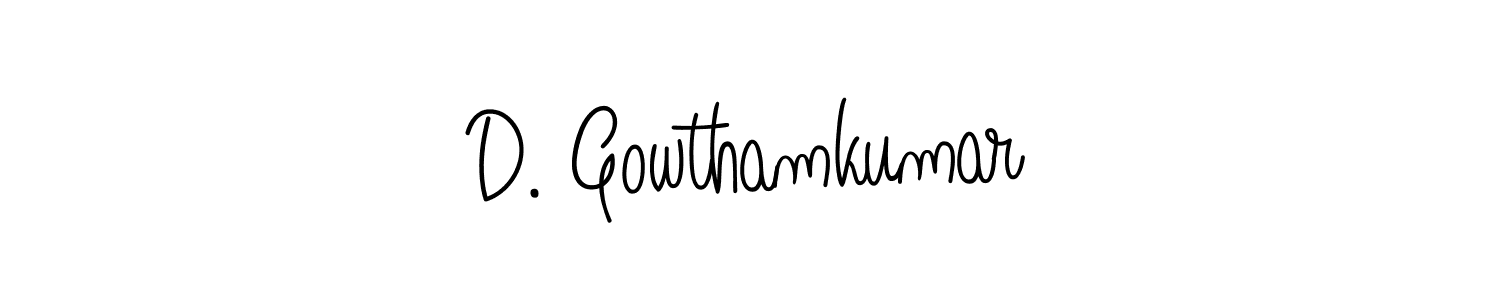 Design your own signature with our free online signature maker. With this signature software, you can create a handwritten (Angelique-Rose-font-FFP) signature for name D. Gowthamkumar. D. Gowthamkumar signature style 5 images and pictures png