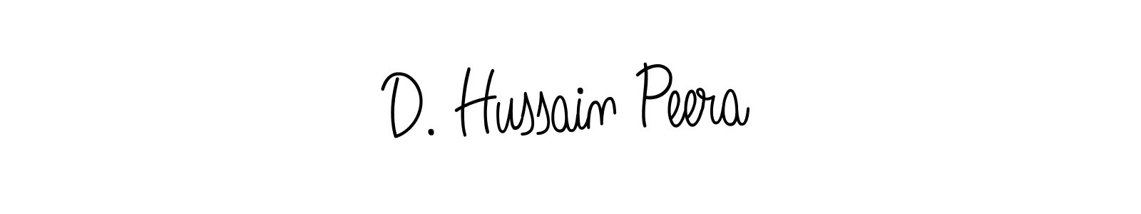 Also we have D. Hussain Peera name is the best signature style. Create professional handwritten signature collection using Angelique-Rose-font-FFP autograph style. D. Hussain Peera signature style 5 images and pictures png