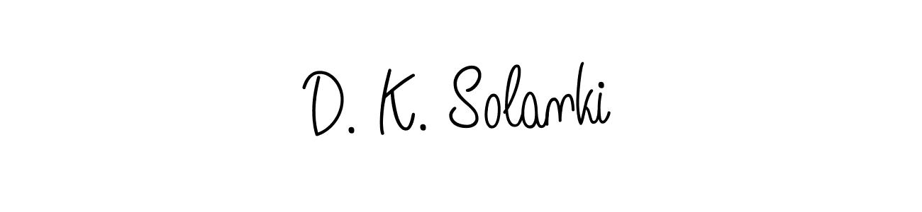 Make a beautiful signature design for name D. K. Solanki. With this signature (Angelique-Rose-font-FFP) style, you can create a handwritten signature for free. D. K. Solanki signature style 5 images and pictures png