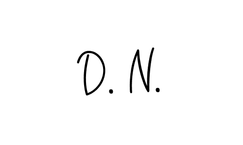 The best way (Angelique-Rose-font-FFP) to make a short signature is to pick only two or three words in your name. The name D. N. include a total of six letters. For converting this name. D. N. signature style 5 images and pictures png