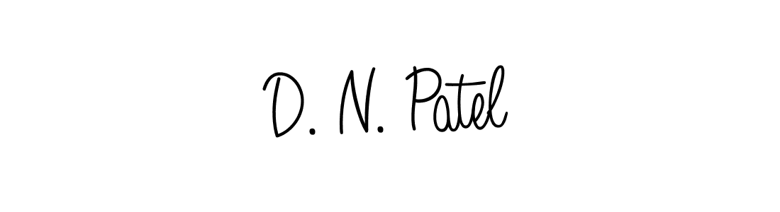 The best way (Angelique-Rose-font-FFP) to make a short signature is to pick only two or three words in your name. The name D. N. Patel include a total of six letters. For converting this name. D. N. Patel signature style 5 images and pictures png