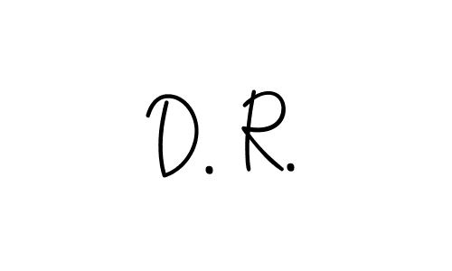 D. R. stylish signature style. Best Handwritten Sign (Angelique-Rose-font-FFP) for my name. Handwritten Signature Collection Ideas for my name D. R.. D. R. signature style 5 images and pictures png