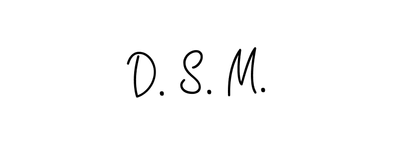 Make a beautiful signature design for name D. S. M.. With this signature (Angelique-Rose-font-FFP) style, you can create a handwritten signature for free. D. S. M. signature style 5 images and pictures png