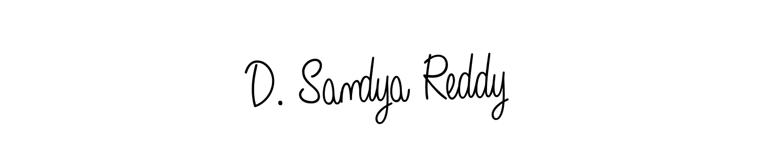 Make a beautiful signature design for name D. Sandya Reddy. With this signature (Angelique-Rose-font-FFP) style, you can create a handwritten signature for free. D. Sandya Reddy signature style 5 images and pictures png