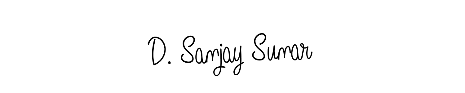 The best way (Angelique-Rose-font-FFP) to make a short signature is to pick only two or three words in your name. The name D. Sanjay Sunar include a total of six letters. For converting this name. D. Sanjay Sunar signature style 5 images and pictures png